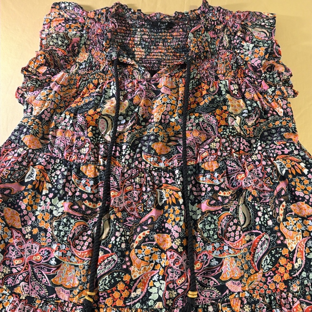 Fate women’s mini dress floral multicolor size medium - Picture 3 of 8